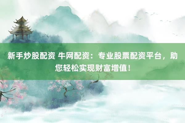 新手炒股配资 牛网配资：专业股票配资平台，助您轻松实现财富增值！