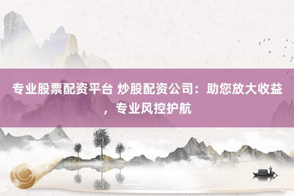 专业股票配资平台 炒股配资公司：助您放大收益，专业风控护航